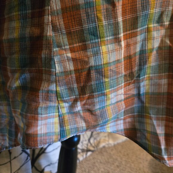 Last Chance! VINTAGE - JC Penny plaid cotton snap-up shirt - Picture 10 of 10